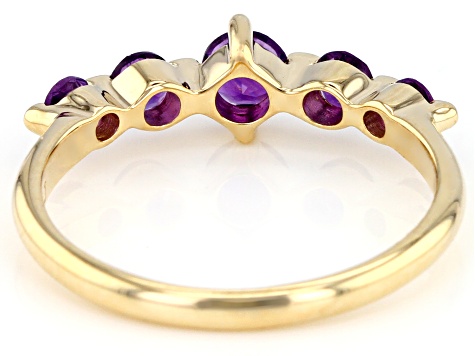 Purple African Amethyst 10k Gold Ring .50ctw