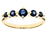 Blue Sapphire 10k Yellow Gold Ring .70ctw