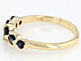 Blue Sapphire 10k Yellow Gold Ring .70ctw