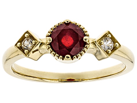 Red Mahaleo® Ruby 14K Yellow Gold Ring .99ctw