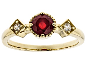 Red Mahaleo® Ruby 14K Yellow Gold Ring .99ctw