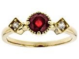 Red Mahaleo® Ruby 14K Yellow Gold Ring .99ctw
