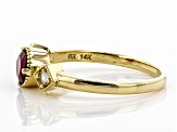 Red Mahaleo® Ruby 14K Yellow Gold Ring .99ctw