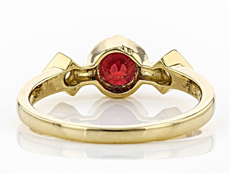 Red Mahaleo® Ruby 14K Yellow Gold Ring .99ctw