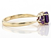 Purple Amethyst 10k Yellow Gold Ring .81ctw