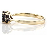 Blue Lab Created Alexandrite 10k Yellow Gold Ring 1.10ctw