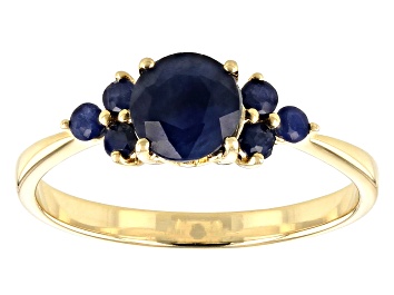 Picture of Blue Sapphire 10k Yellow Gold Ring 1.08ctw