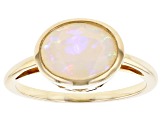 Multi-Color Ethiopian Opal 10k Gold Ring 1.31