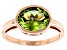 Green Peridot 10k Rose Gold Ring 2.29ct