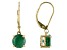 Green Emerald 10k Yellow Gold Dangle Earrings 2.55ct