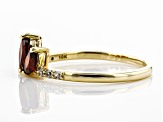 Red Garnet 10k Yellow Gold Ring .86ctw