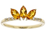 Yellow Citrine 10k Yellow Gold Ring .66ctw