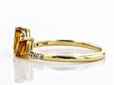 Yellow Citrine 10k Yellow Gold Ring .66ctw