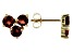 Red Vermelho Garnet(TM) 10k Yellow Gold Stud Earrings 1.73ctw