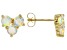 Multi-Color Opal 10k Yellow Gold Stud Earrings 1.11ctw