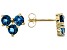London Blue Topaz 10k Yellow Gold Stud Earrings 1.17ctw
