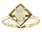 Multi-Color Ethiopian Opal 10k Yellow Gold Ring .38ct