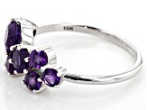 Purple African Amethyst Rhodium Over 10k White Gold Ring 1.06ctw