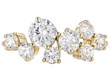 White Zircon 10k Yellow Gold Ring 1.92ctw