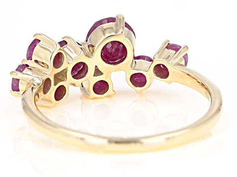 Red Ruby 10k Yellow Gold Ring 1.55ctw