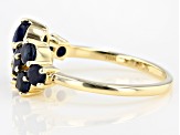 Blue Sapphire 10k Yellow Gold Band Ring 1.57ctw