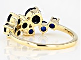 Blue Sapphire 10k Yellow Gold Band Ring 1.57ctw