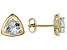 Blue Aquamarine 10k Yellow Gold Stud Earrings 1.21ctw