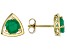 Green Sakota Emerald 10k Yellow Gold Stud Earrings 1.19ctw