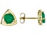 Green Sakota Emerald 10k Yellow Gold Stud Earrings 1.19ctw