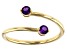 Purple Amethyst 10k Yellow Gold Bypass Ring .17ctw