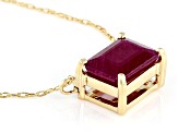 Red Mahaleo® Ruby 10k Yellow Gold Necklace  1.87ct