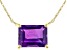 Purple Amethyst 10k Yellow Gold Necklace 1.31ct