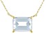 Blue Aquamarine 10k Yellow Gold Necklace 1.17ct
