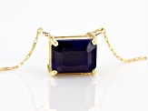 Blue Sapphire 10k Yellow Gold Necklace