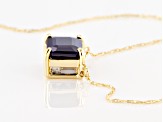Blue Sapphire 10k Yellow Gold Necklace