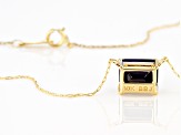 Blue Sapphire 10k Yellow Gold Necklace