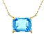 Swiss Blue Topaz 10k Yellow Gold Necklace 1.66ct