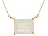 Multi Color Ethiopian Opal 10k Yellow Gold Necklace