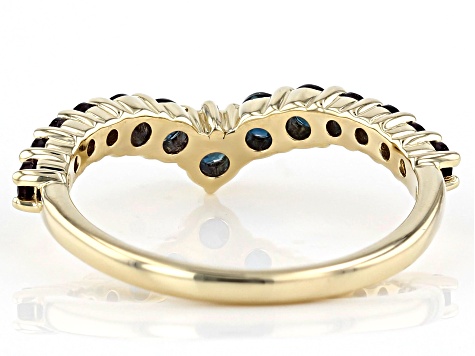 Teal Lab Created Alexandrite 10k Yellow Gold Ring .75ctw - LLS494A | JTV.com