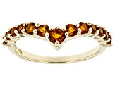 Orange Madeira Citrine 10k Yellow Gold Ring .53ctw