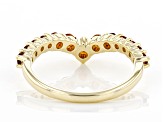 Orange Madeira Citrine 10k Yellow Gold Ring .53ctw