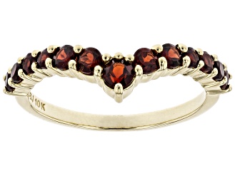 Red Garnet 10k Yellow Gold Ring .78ctw