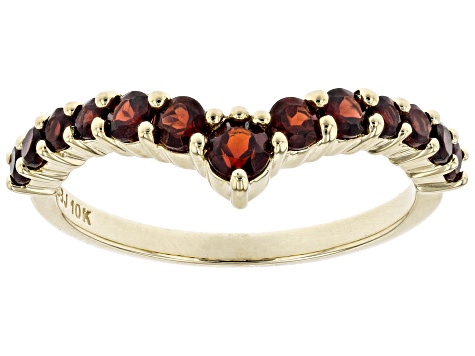 Red Garnet 10k Yellow Gold Ring .78ctw