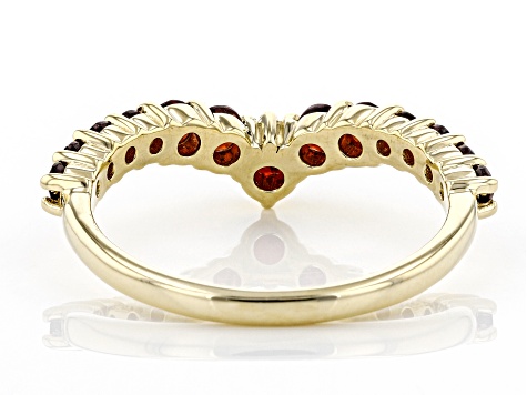 Red Garnet 10k Yellow Gold Ring .78ctw