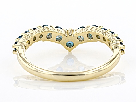 London Blue Topaz 10k Yellow Gold Ring .69ctw