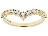 White Zircon 10k Yellow Gold Ring .81ctw