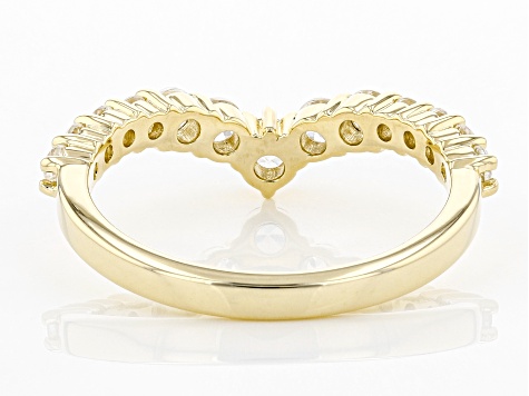 White Zircon 10k Yellow Gold Ring .81ctw