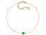 Green Sakota Emerald 10k Yellow Gold Bracelet .43ct
