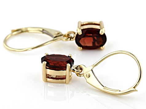 14K Yellow Gold Garnet Open Heart Birthstone Earrings | Segner's Jewelers |  Fredericksburg, TX