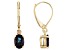 Teal Lab Created Alexandrite 10k Yellow Gold Earrings 1.46ctw